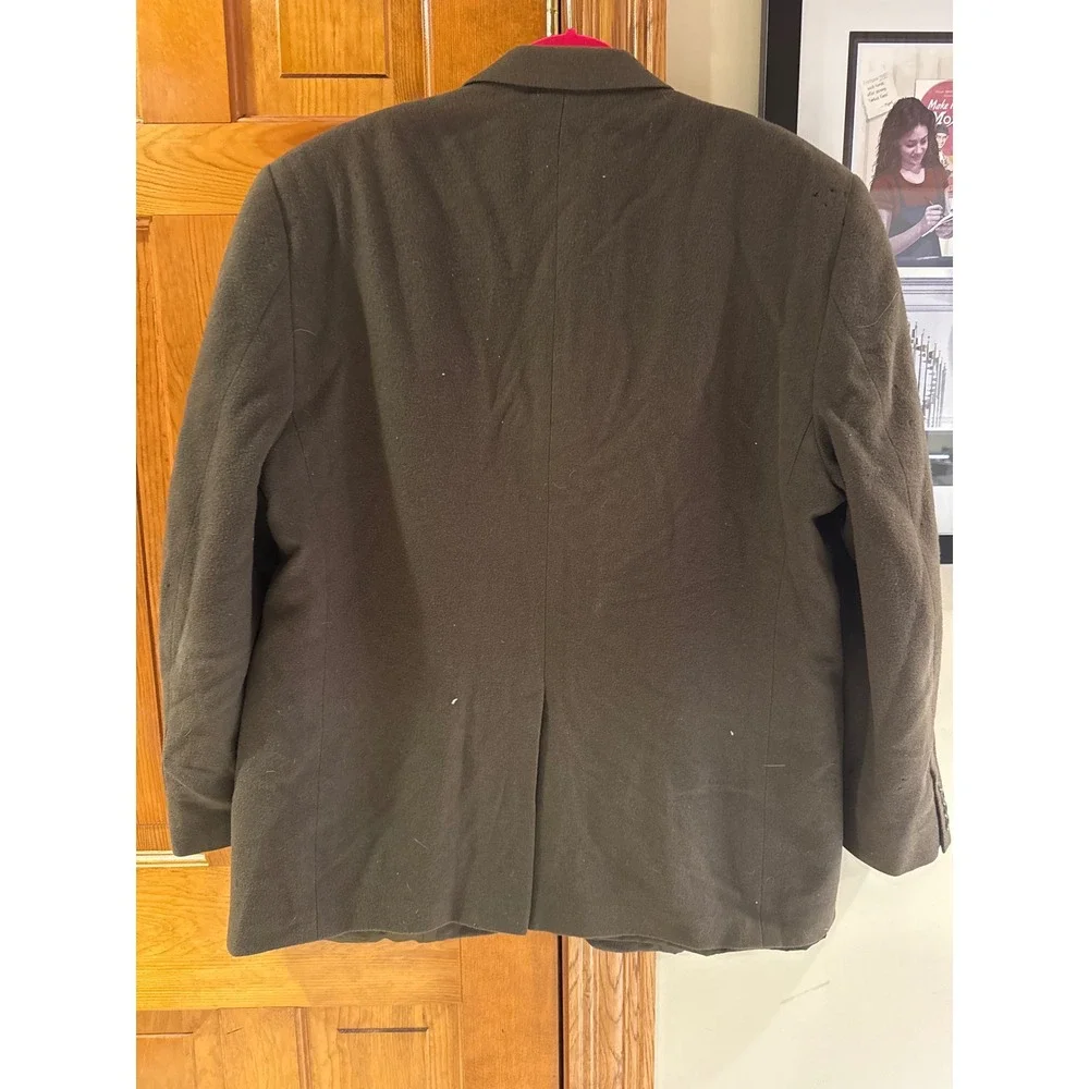 Brooks Brothers 346 Mens 46R‎ Blazer 100% Camel Hair Olive Brown Sport Coat